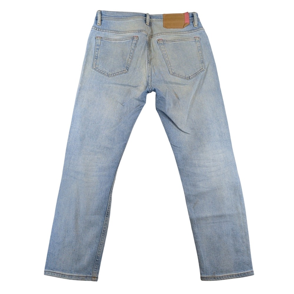 Acne Studios Bla Konst River Lt Blue FW19 Tapered Jeans Mens 30x26 Made in Italy - Picture 2 of 10